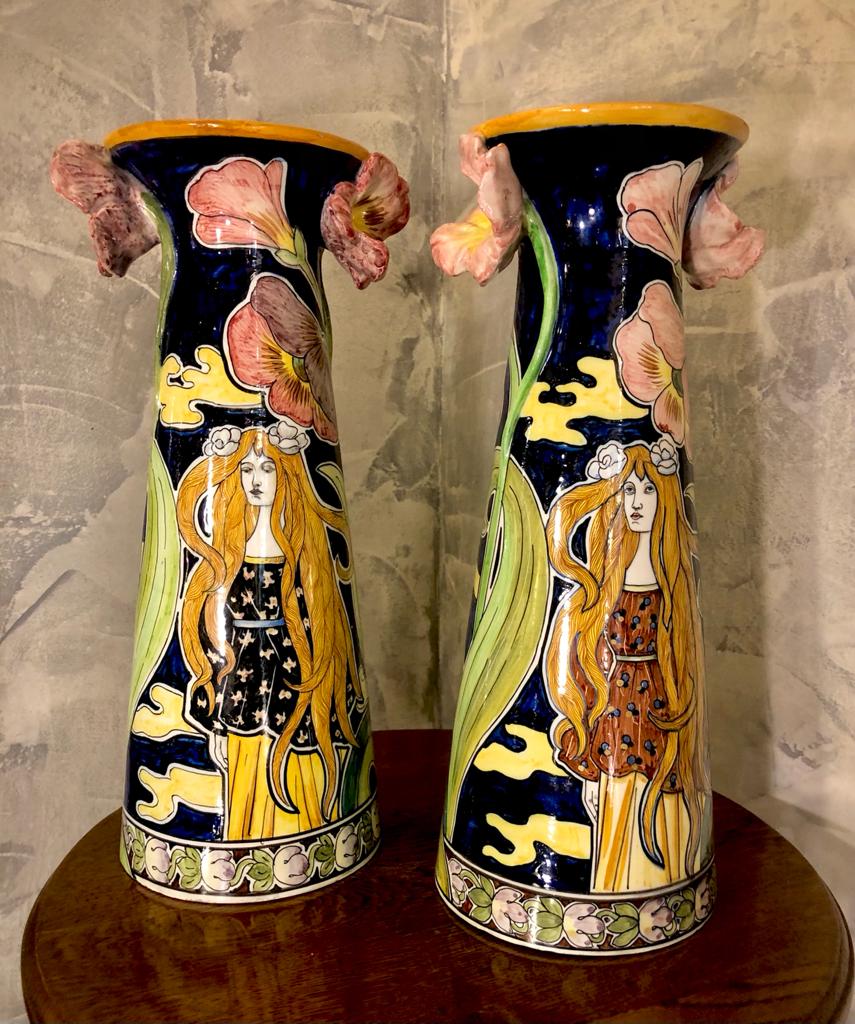 1.pair liberty colonnata vases expertise